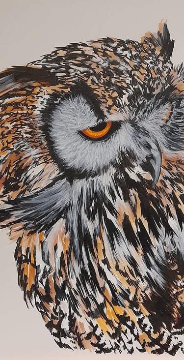 Silent Watcher - Ink and Gouache