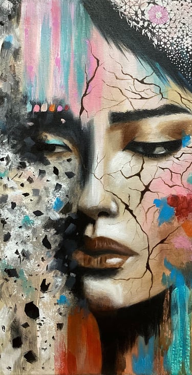 Yuki - Acrylic & Mixed Media