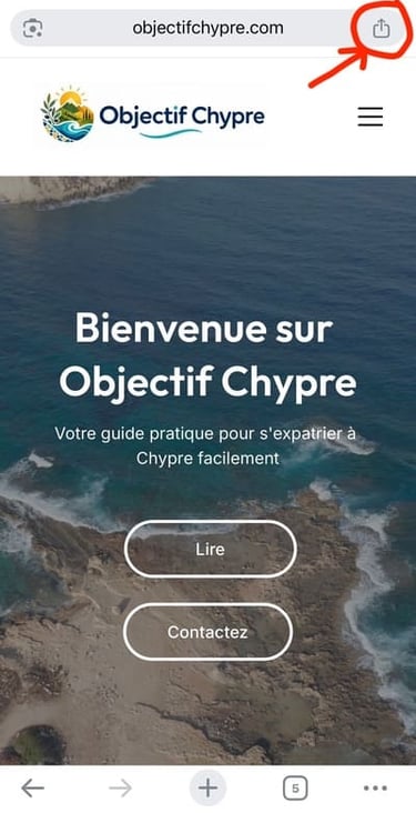 Shortcut Objectif Chypre on mobile