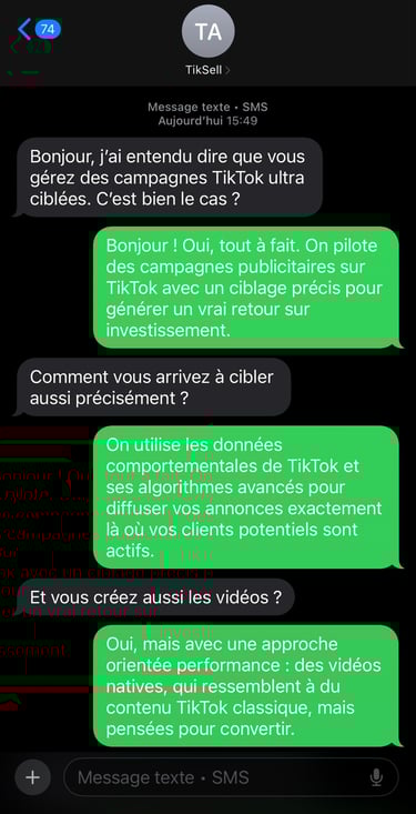screen photo de l'agence tiktok shop