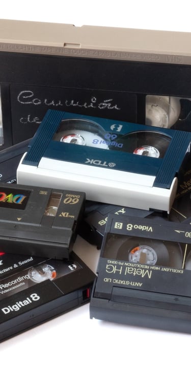 Varias cintas de video