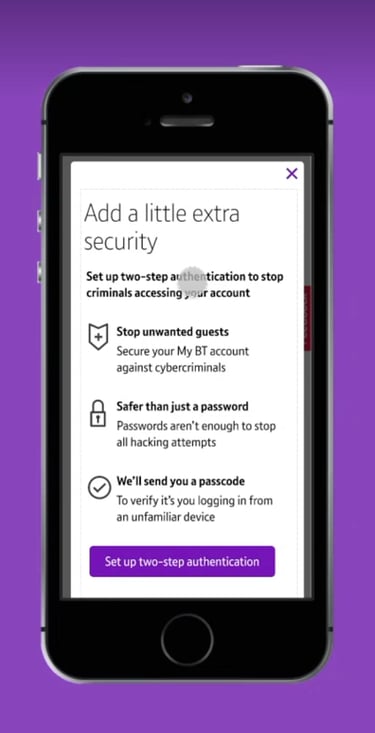 Figma prototype screen showing the UI of the introduction screen at the start of the journey.