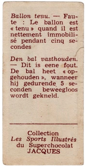 1930s Jacques Chocolat Les Sports Illustres Type 1 Basketball #15 Den Bal Vasthouden