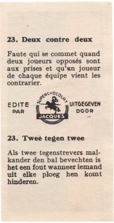 1934 Jacques Chocolat Les Sports Illustres Serie S Type 2 No 23 Basketball Card (back)