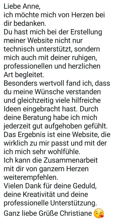Feedback einer Kundin