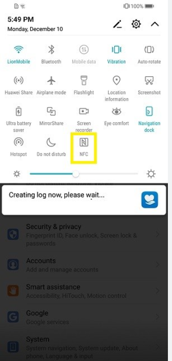 Turn on NFC on Android devices
