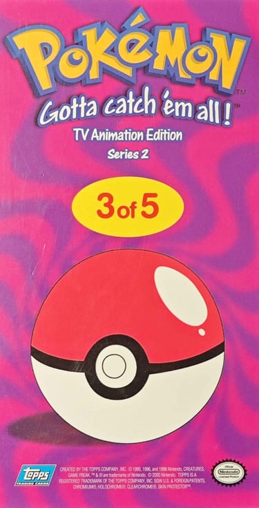 Tin Topper 3 of 5 Topps Pokémon series 2 US back