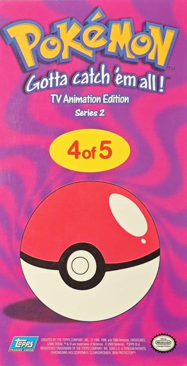 Tin Topper 4 of 5 Topps Pokémon series 2 US back