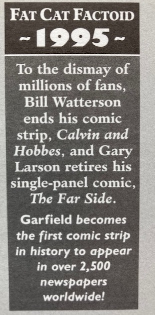 Garfield's Twentieth Anniversary Collection - Fat Cat Factoid 1995