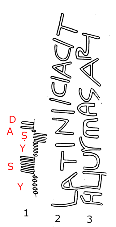 Worthyvale Ogham/Rune Stone 470 - Minster Parish, Cornwall