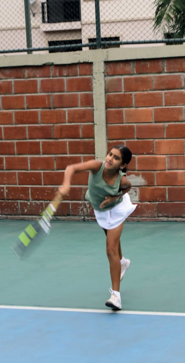 Maria sacando
