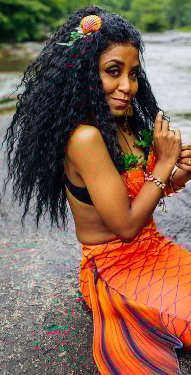 Orange mermaid