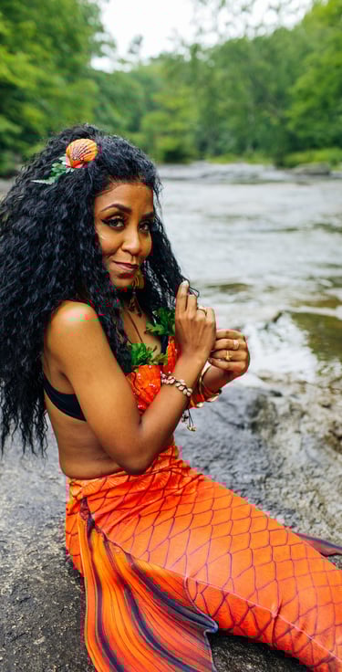 Orange mermaid