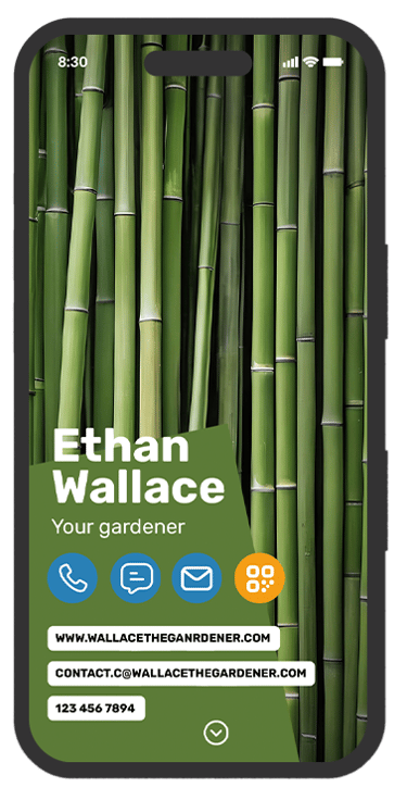 digital business card the gardener