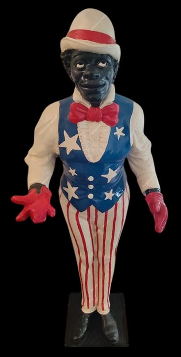 Majordome USA statue mannequin magasin publicité ancienne