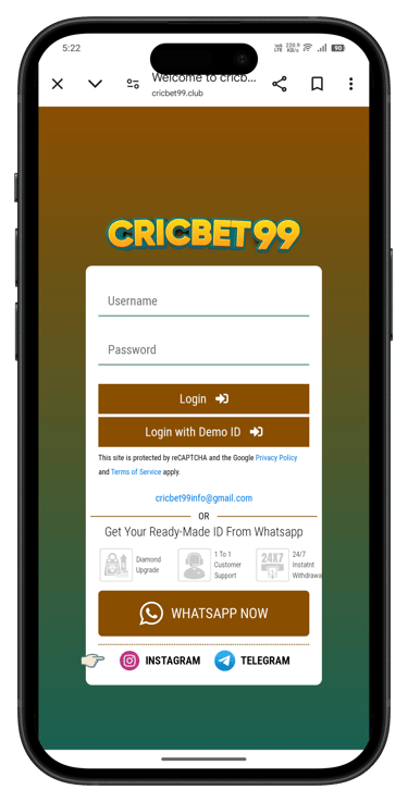 Crickbet99 ID