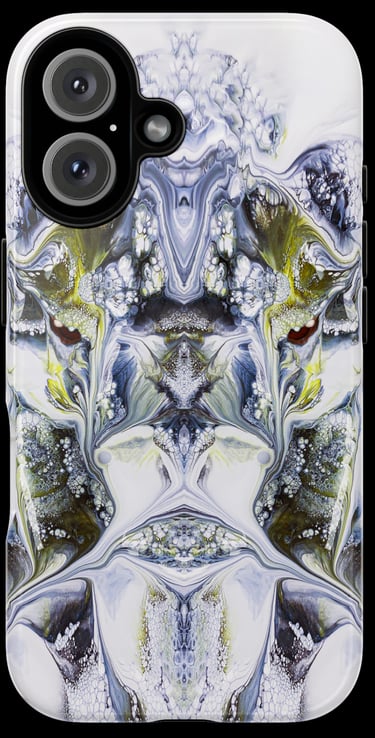 Sentinel phone case featuring abstract paint-based artwork