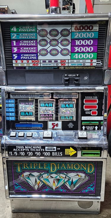 IGT Triple Diamond 5 line slot machine for sale