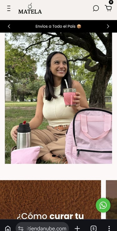 Imagen de sitio web hecho por hongui, es un sitio web de mates llamado matela