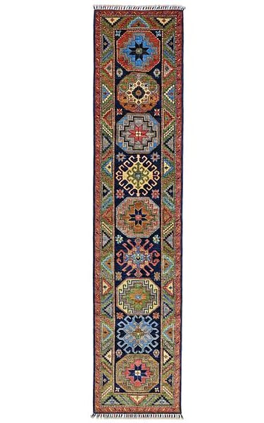 TURKMEN RUNNER - 292cm x 62cm (9'7 x 2') - NARROW HALL RUNNERS - ARTISAN CARPET