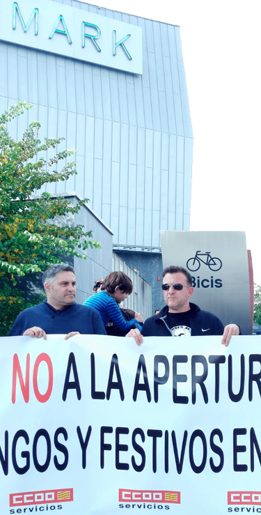 Concentración contra aperturas comerciales en domingo o festivo