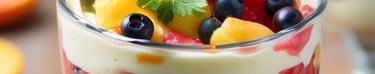 salada de frutas com creme
