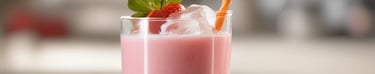 bebida de leite com morango