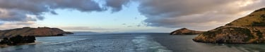 Sailing into Dunedin, New Zealand