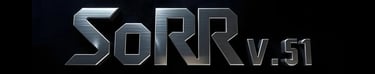 a logo for a game engine called sorr v.5.1