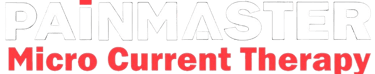 Painmaster Logo in white and red