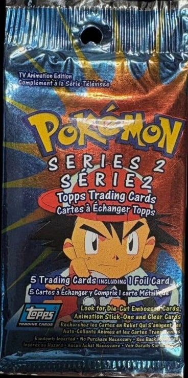 Booster pack Topps Pokémon series 2 US Canadien Sacha