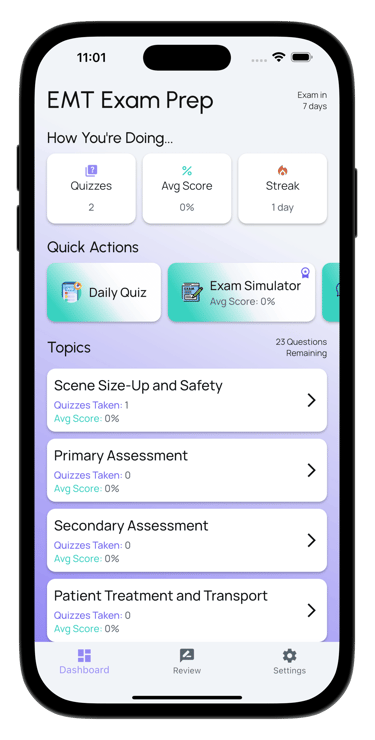 emt exam prep screenshot