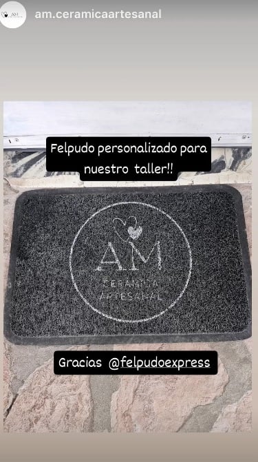 Felpudo personalizado con logo felpudo express 12