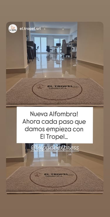 Felpudo personalizado con logo felpudo express 13