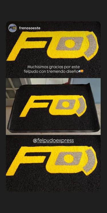 Felpudo personalizado con logo felpudo express 4