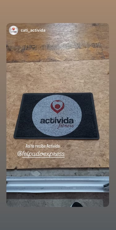 Felpudo personalizado con logo felpudo express 7