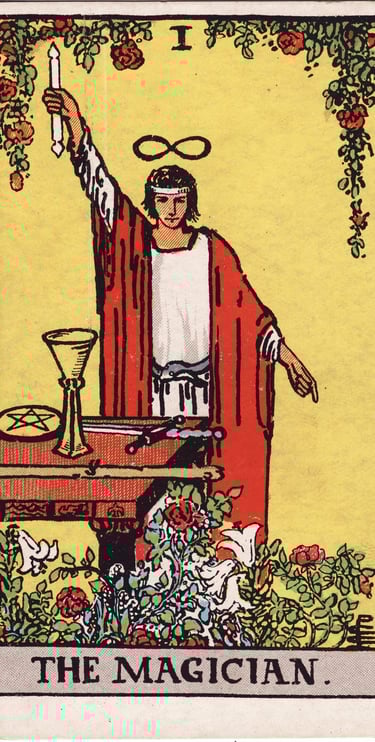 The Magician tarot card meaning – manifestation, personal power, and focused intention.