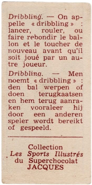 1930s Jacques Chocolat Les Sports Illustres Type 1 Basketball #14 Dribbling Ball