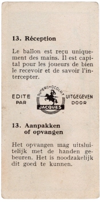 1933 Jacques Chocolat Les Sports Illustres Type 2 #13 Aanpakken of opvangen