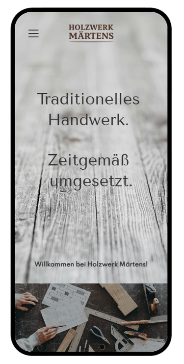 Websiteerstellung Handwerker mobil Demo