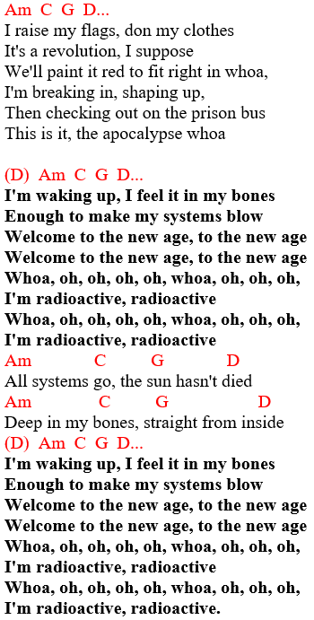Imagine Dragons chords and lyrics 2