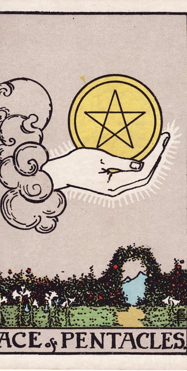 Ace of Pentacles meaning upright and reversed tarot card reading