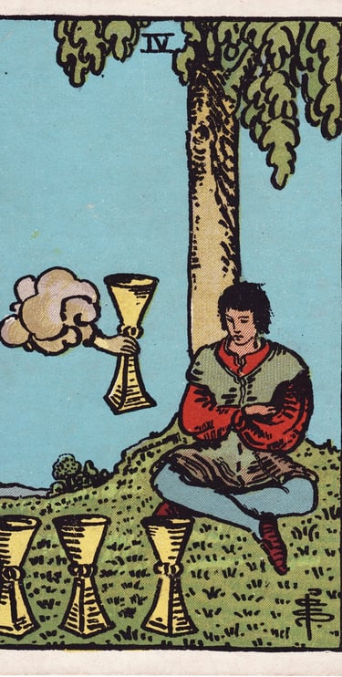 Four of Cups meaning upright and reversed tarot card reading
