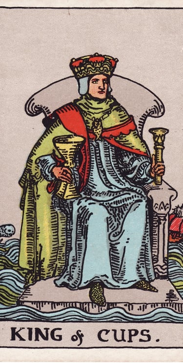 King of Cups meaning upright and reversed tarot card reading