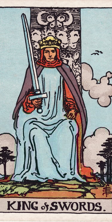 King of Swords meaning upright and reversed tarot card reading