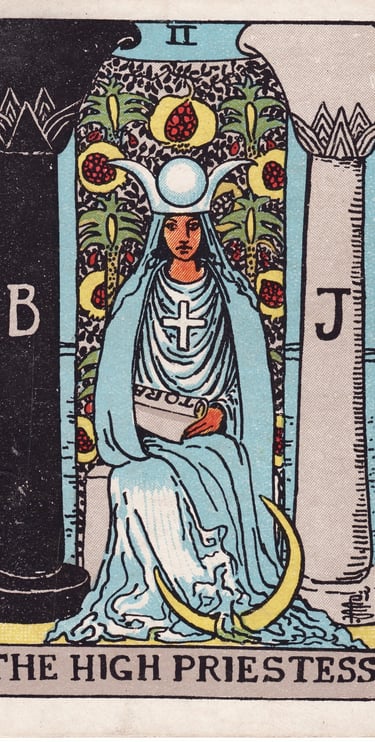 The High Priestess tarot card meaning – intuition, mystery, and hidden knowledge.
