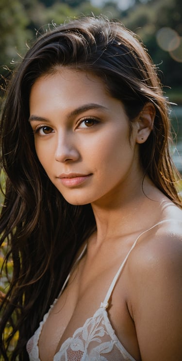 a woman in a white top