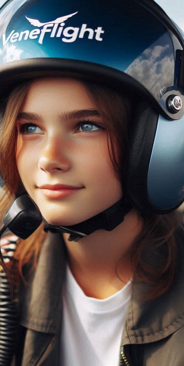 niña piloto veneflight