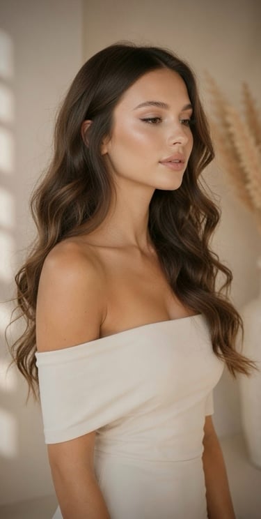 Premium human hair extensions blended seamlessly into natural hair for soft volume,