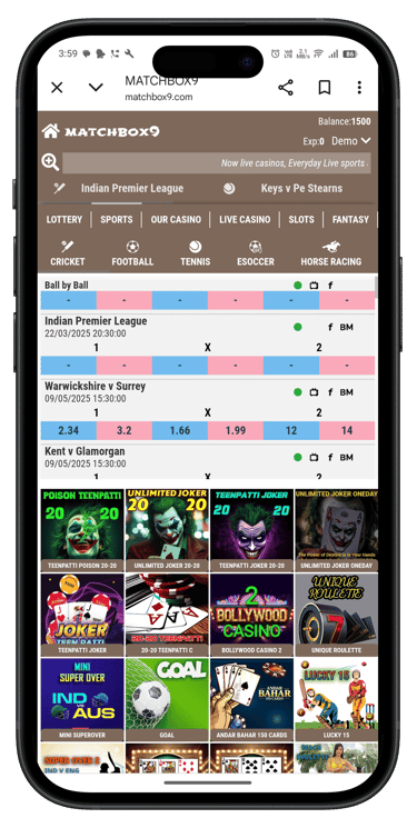 matchbox9 Cricket ID
